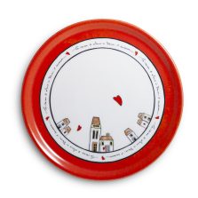 Piatto pizza rosso Le Casette cm.31-Egan-192033
