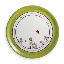 Piatto pizza Le Casette verde cm31-Egan-192034