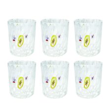 Bicchiere Pavone bianco set 6 pezzi-Brandani-51373