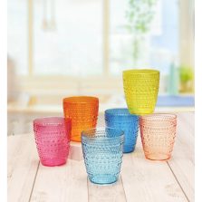 Bicchiere Brio in plastica colori assortiti set 6 pezzi-Brandani-52495