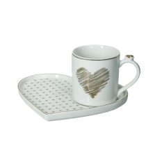 tazzine caffe Amore Mio set 2 pz con vassoio-Brandani-51662