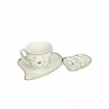 Tazza caffe con piattino cuore-Brandani-