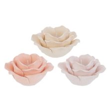 Candela fiore porcellana ass.3 colori-Le Stelle-57116