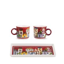 Set 2 minimug con vassoio Pesemio Rosso-Egan-121016