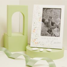 Portafoto decoro floreale verde-Claraluna-25035V