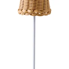 Svampitella Abat-Jour touch Cappello Naturale base caffe'-Novita Home-PB-03/Natural
