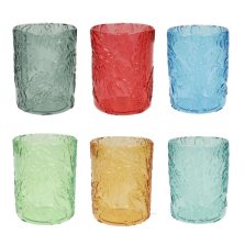 Bicchiere acrilico Tropical 6 pz. colori assortiti-BRandani-50070