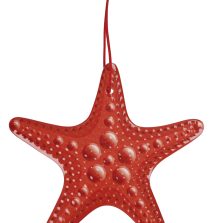 Decorazione stella marina rossa ceramica/sughero-Brandani-50051