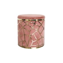 Pouff Cipria con trama oro-Brandani