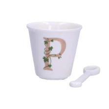 LA PORCELLANA BIANCA - Unico Bicchierino "P"- P00450015P