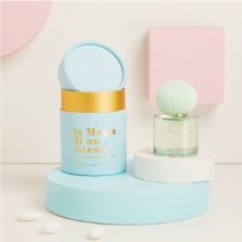 Diffusore piccolo azzurro con tappo in gesso-Claraluna-25153G