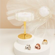 Candela in bicchiere gold-Claraluna-25182