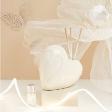 Cuore grande porcellana bianca Claraluna-25126-