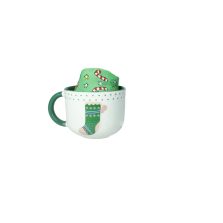 Tazza colazione calza New Bone China con Calzini -Brandani-83025