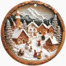 Decorazione Bianco Natale Villaggio , Brandani-81149