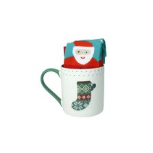 Mug calza New Bone China con calzini-Brandani-83022