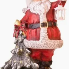 Babbo Natale C/Albero Resina C/Led Brandani-80243