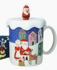 Mug New bone China C/Tappo Babbo Natale-83029-