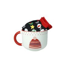 Tazza colazione cappello New Bone China c/calzini BRandani-83024
