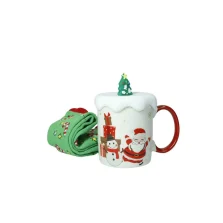 Mug New bone china con tappo albero silicone Brandani-83028