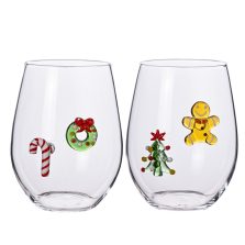 Bicchiere W il Natale sogetti Natalizi N,2 assortiti Brandani-89941
