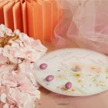 Vassoio girevole decoro floreale rosa-26036
