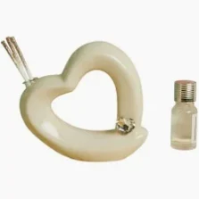 Diffusore  cuore con applicazione silver CLaraluna-26114