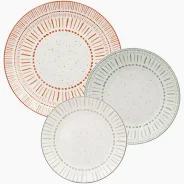 Servizio piatti 18 pezzi Rose e tulipani Domino Tribalia