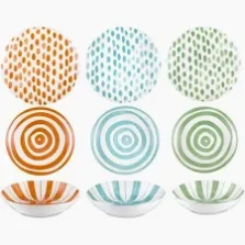 Servizio 18 pezzi Rose e Tulipani Domino Kaleido