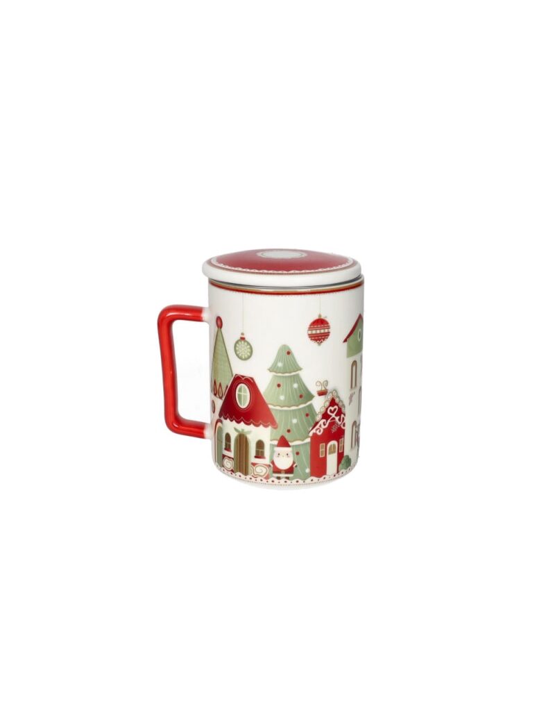 Mug Villaggio in Festa C/Tappo e Filtro Brandani 80381